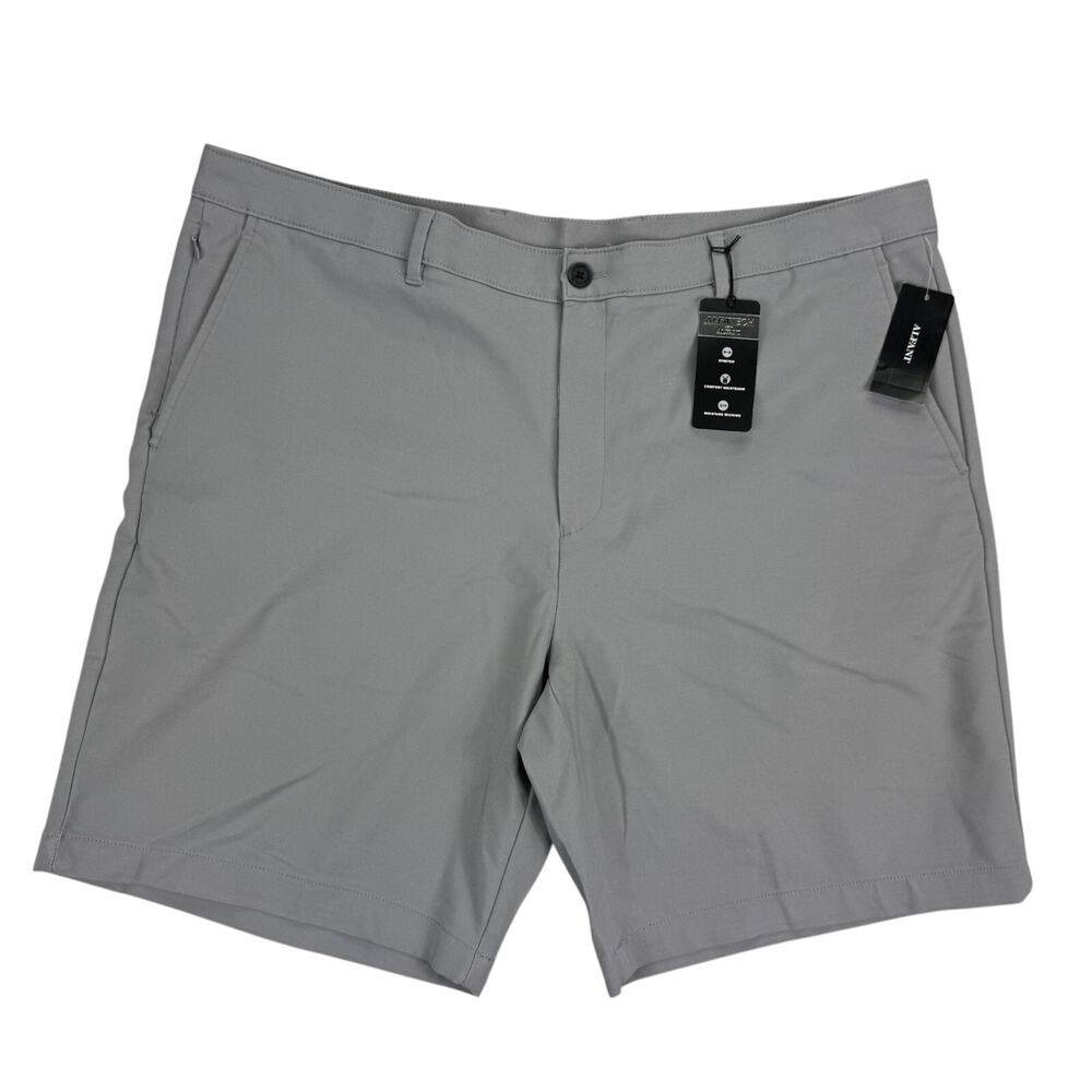 Alfani Mens Regular Fit Tech Stretch Chino Shorts Gray 40